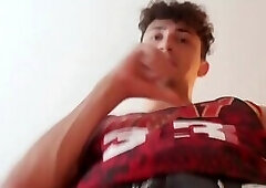 Basketball captain In nba jersey ask you to sniff his feet