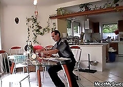 Old parents fuck his young GF on the birthday