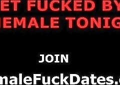 Ebony shemale amateur fucks a white guy in his ass