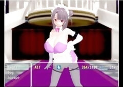 Femdom ballbusting, knee job, cartoon movie