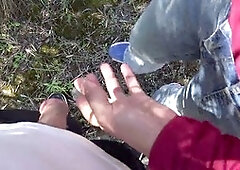 Amateur Turkish stepparent plays with her son at the beach