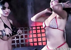 Hot Whore Angelina Valentine Rides The TS Vanity T. Star's Large D!