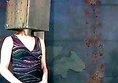 Slutty girl got her head caged by freaky BDSM master