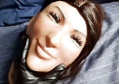 Ely 1: Playing with Mommy Step Mother in Her Rubber Mask!