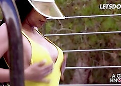 Lesbian Hotties Julia De Lucia & Ginebra Bellucci Hot Lesbian Affair By The Pool - A GIRL KNOWS