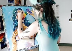 A very nasty self portrait painting