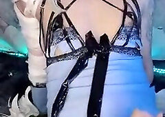 asian shemale gets jerked off by her girlfriend