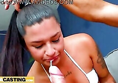 This thick LARGE BUTT LATIN CHICK came in for a casting... I pounded her hardcore with my BWC until this babe broke