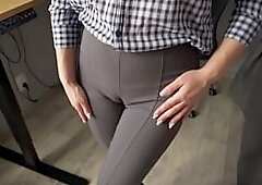 Hawt Coworker Teases Camel Toe In Trousers