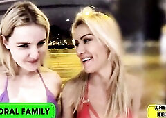 Cherry Kiss & Eliza Eves' Stepson Spitroast Semen Surprise!