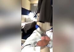 Got Horny On A Train. Releasing A Load Ive Been Saving For 3 Days On A Mirror