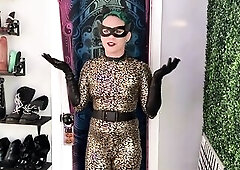 Trying On a Hot Catsuit My Neighbour Gave Me