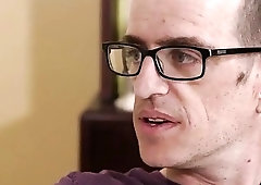 Blonde shemale fucks a guy after they blow each other