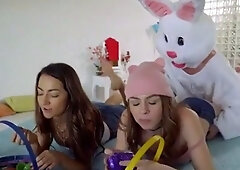 Easter Bunny fuck with Alex Blake and Lily Adams with eggs