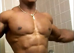 David Henry Sexy Hotel Bathroom Posing