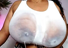 Sheer Sport Bra Tittyfucking - Huge boobs nerdy ebony