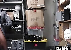 Young latino hunk cums after riding raw police BBC