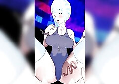 Breasty Blue Haired Toon Playgirl Experiencing Overwhelming Sensations – Psychedelic Adult Animation