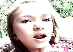 Barely legal babe, Selina is about to have a lesbo experience with her insatiable bestie