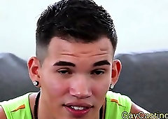 Athletic latin twink loves anal at gaycastings