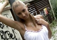 Juicy Blonde Blows A Stranger For Some Cash