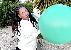 Shaggy Queen bounces on gymnastics ball