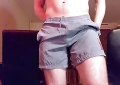 Well-built guy Donnie Roe shows off his impressive package