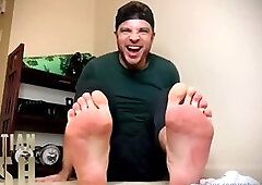 My gym buddy challenged me to smell his socks