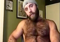 Wooly Lumberjack Wanks, Demonstrating Off His Man rod
