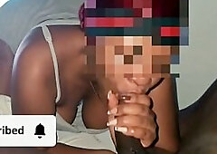 Ebony woman with a enchanting tooth likes sucking ebony rods