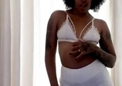 Trying on POUNDED Shorts - JOI - Cumming on a LARGE ROD