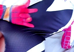 SPIDERMAN LEAVES ALL HIS WEB INSIDE MY PINK VAGINA