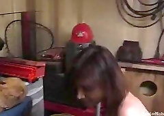 Bondage fuck session with slave babe and freaky BDSM master