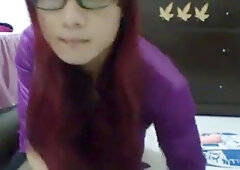 Amateur Asian CD getting off 7