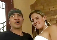 busty teen Brazilian shemale is fucking like crazy