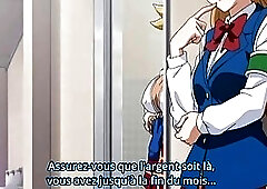 Powerful blonde bitch, with huge boobs is eagerly sucking huge dicks, while on the floor