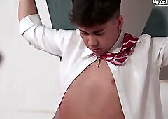 French Dom Takes Control: Latino Stud, Big Cock, Prep Uniform, BDSM, Whipping & Spanking Bench