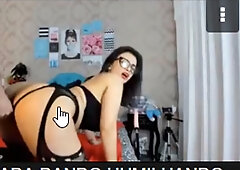 Big-breasted brunette teases with ASMR whispers and deepthroat cumshot