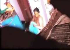 Busty indian woman dressing