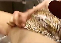 Lula Strokes And Squeals Energetically In Public Wc