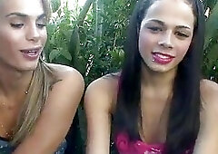 Big ass shemales have hardcore ass banging threeway with stud