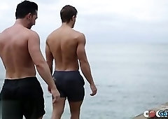 Muscle gay anal sex and cumshot