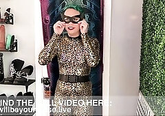 Trying On a Hot Catsuit My Neighbour Gave Me