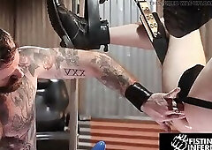 FISTING INFERNO - Bearded Dr. Daniels Turns a Checkup Into Full Submission
