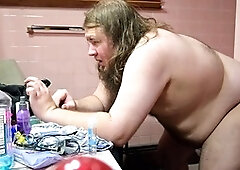 Gay orgasm, obese, chubby gay