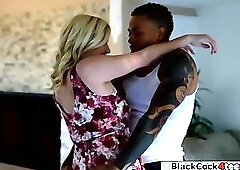 Busty Summer rides black huge cock