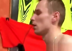 Wild guys partying like eager