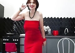 Beautifully seducing with her dance, the mother i'd like to fuck nude and widen her booty with her finger then began to masturbate her hirsute va