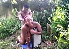 Two Lovers Traveling By Road Decided To Fuck In The Bush