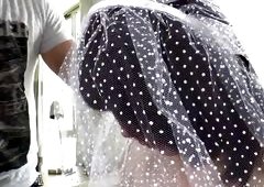 The Shemale Bride Gets A Blowjob